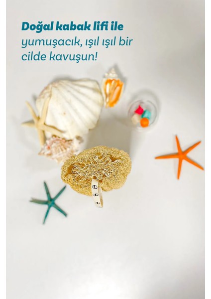 Doğal Kabak Banyo Lifi - Peeling Etkisi ile Tamamen Doğal, 1 Adet, Açık Sarı modelleri