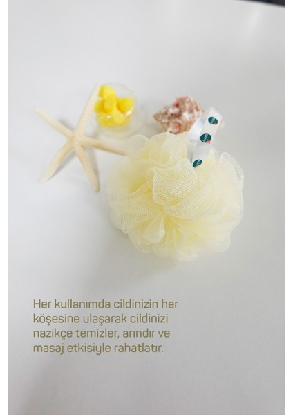 Naturel Orta Boy Banyo Lifi - BPA ve Ftalat İçermeyen 3'lü Set - Mavi Renk