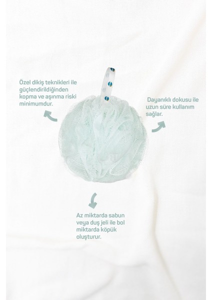 Naturel Orta Boy Banyo Lifi - BPA ve Ftalat İçermeyen 3'lü Set - Mavi Renk