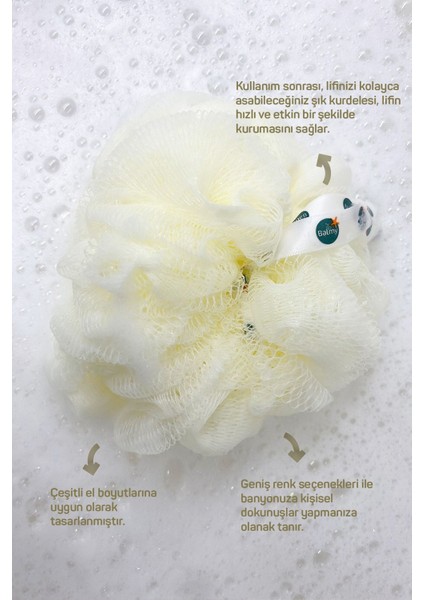 Naturel Orta Boy Banyo Lifi - BPA ve Ftalat İçermeyen 3'lü Set - Mavi Renk