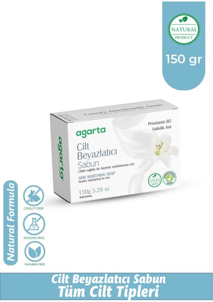 Doğal Bitkisel Cilt Beyazlatıcı ve Nemlendirici Sabun - 150 gr modelleri