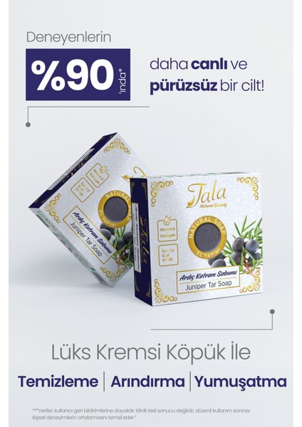 Ardıç Katranlı Doğal El Yapımı Sabun 150 gr Vitamin E ve Kolajen Destekli Cilt Bakımı fırsatları