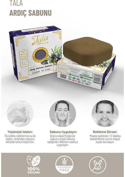 Ardıç Katranlı Doğal El Yapımı Sabun 150 gr Vitamin E ve Kolajen Destekli Cilt Bakımı indirimleri