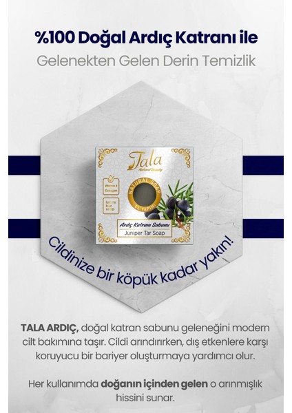 Ardıç Katranlı Doğal El Yapımı Sabun 150 gr Vitamin E ve Kolajen Destekli Cilt Bakımı