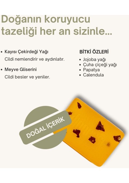 Kayısı Sabunu Bitkisel Gliserin ve Kayısı Çekirdeği Yağı ile Sivilce ve Siyah Nokta Karşıtı 1 Adet