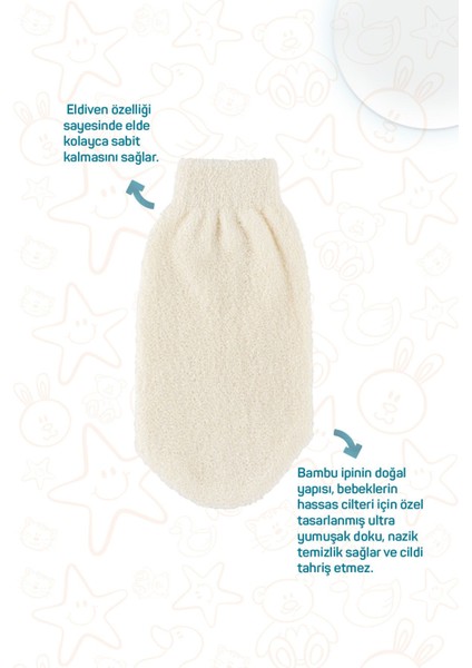 Bebek Banyo Eldiveni ve Süngeri - Doğal Malzemelerle Üretilmiş, Yumuşak ve Hassas Ciltler İçin Uygun (1 Sünger, 1 Eldiven) fırsatları