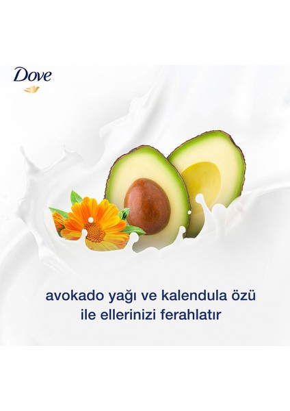 Avokado Yağı ve Kalendula Özlü Nemlendirici Sıvı Sabun - Ferahlatıcı Formül, 450 ml (3 Adet)