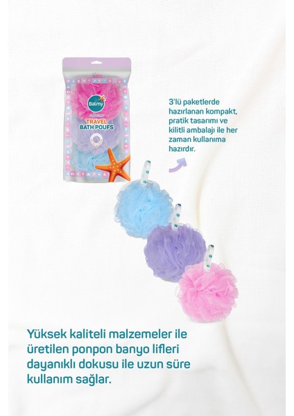 Seyahat Banyo Lifi - BPA ve Fitalat İçermeyen, Bol Köpük Oluşturan, 3x35 gr, 3 Adet