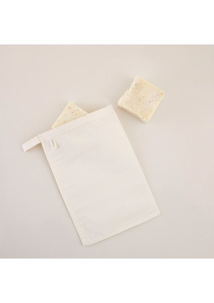 Doğal Floş Banyo Kesesi Nazik Peeling Dayanıklı Dikişli Krem 24x16,5 cm Standart Boy fırsatları