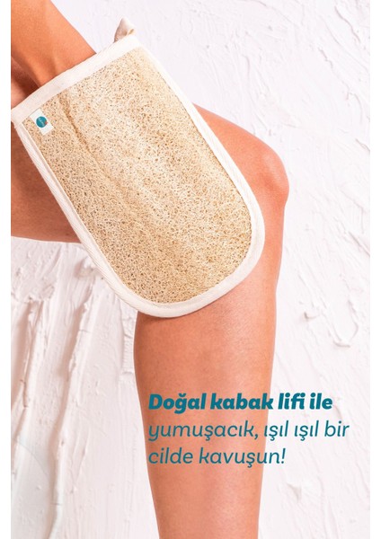 Doğal Kabak Lifi ve Pamukla Üretilmiş Çift Yüzlü Banyo Kese Eldiveni - Yerli Üretim, 1 Adet fırsatları
