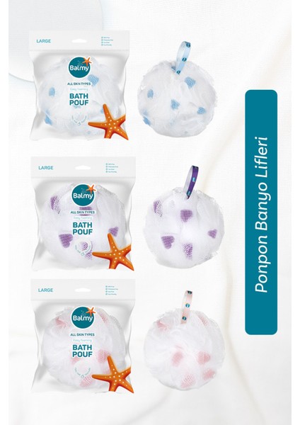 Naturel Banyo Lifi - BPA ve Fitalat İçermeyen, REACH Standartlarına Uygun 3'lü Büyük Set