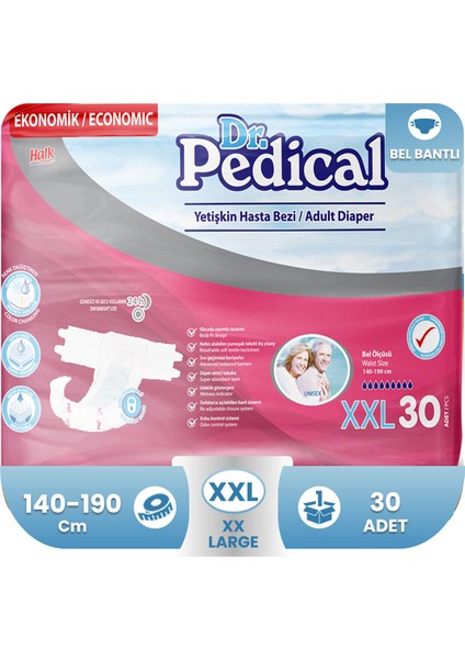 Belbantlı Tekstil Yüzey Hasta Bezi Ekstra Ekstra Large (2xl) 30'lu