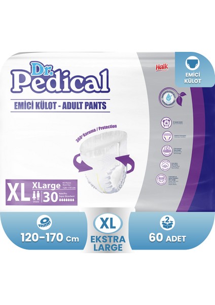 Emici Külot Ekstabüyük Xl Yetişkin Hasta Bezi 60 Adet