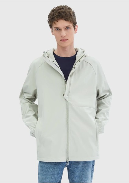 Kum Regular Fit Kapüşonlu Denim Dokuma Mont modelleri