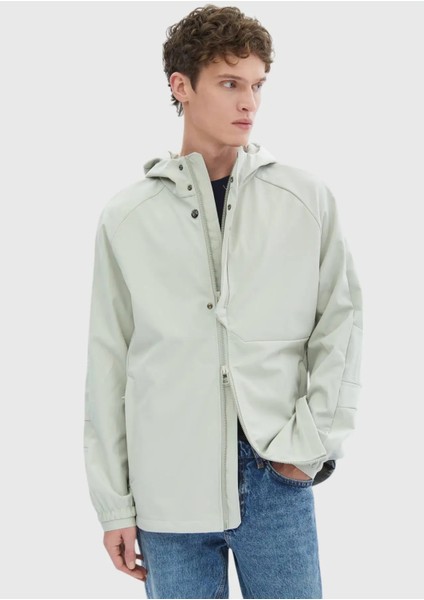 Kum Regular Fit Kapüşonlu Denim Dokuma Mont fırsatları