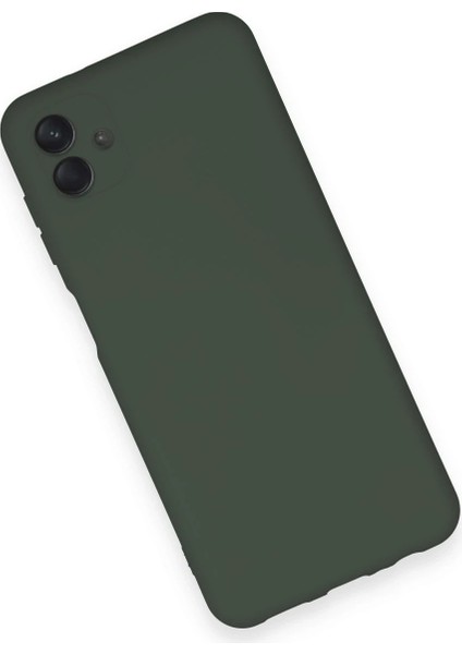 Samsung Galaxy A04 Kılıf Nano Içi Kadife Silikon - Koyu Yeşil modelleri