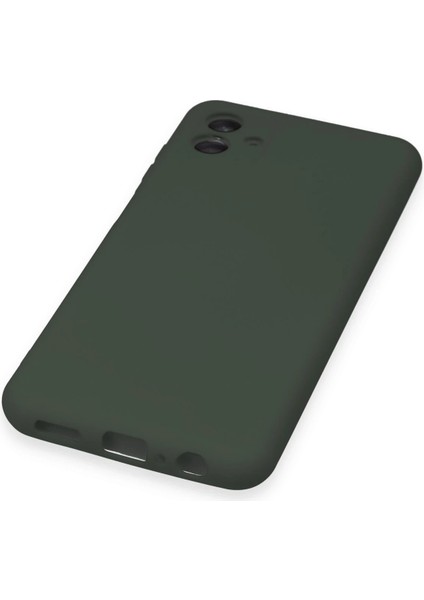 Samsung Galaxy A04 Kılıf Nano Içi Kadife Silikon - Koyu Yeşil indirimleri