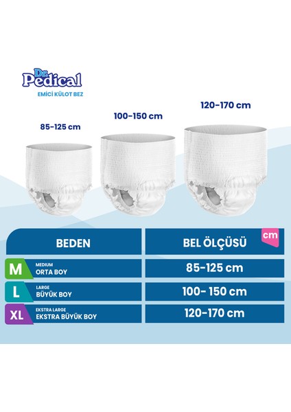 Emici Külot Büyük Boy Yetişkin Hasta Bezi Large 30 Adet fiyatları