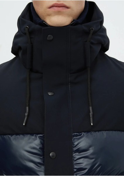 Lacivert Regular Fit Kapüşonlu Casual Dokuma Kaban indirimleri