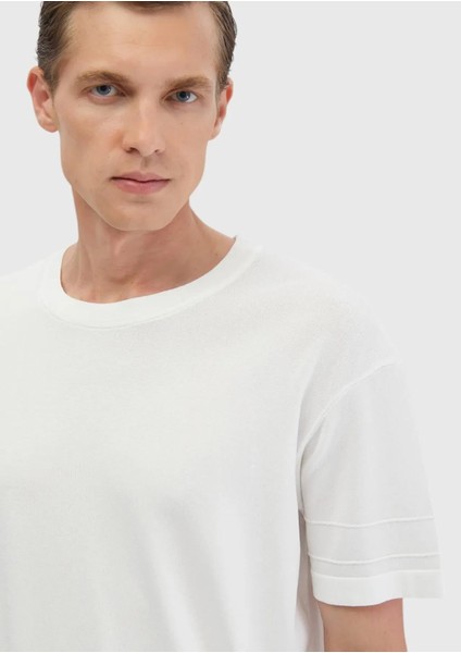 Ekru Bisiklet Yaka Düz Örgü Triko fırsatları