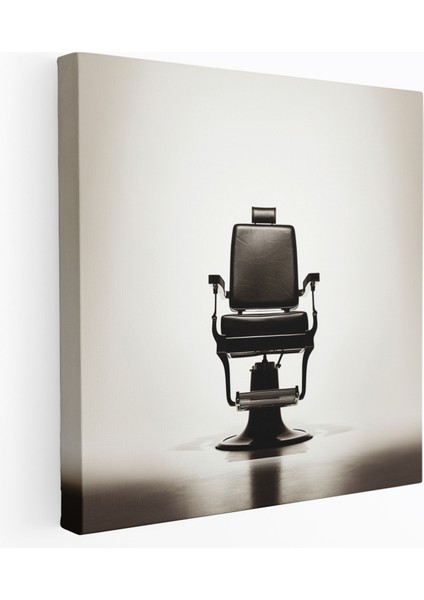 Kuaför Koltuğu Silueti Kanvas Tablo - Kuaför Şık Duvar Dekorasyonu