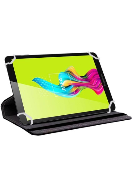 Alcatel Smart Tab 7 Universal Dönerli Standlı Tablet Kılıfı Kırmızı modelleri