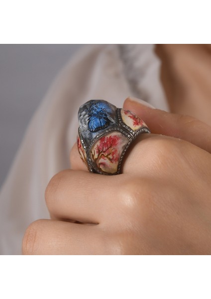 1.90 Karat Pırlanta Yüzük, Kelebek Motifli, Gerçek Pırlanta, Mücevher Sertifikalı modelleri