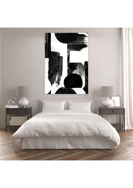 Andy Warhol Tarzı Duvar Süsleme - Monokrom Soyut Şekiller - Kanvas Tablo Andy Warhol Stili fiyatları
