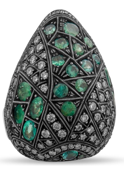 5.50 Karat Pırlanta Zümrüt Yüzük, Gerçek Pırlanta, Mücevher Sertifikalı fırsatları