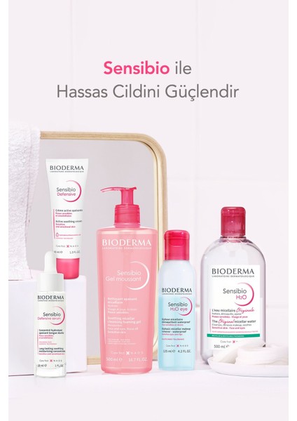 Sensibio H2O Makyaj Temizleme Suyu - Hassas Ciltler için Yatıştırıcı ve Dengeleyici Etki, 500 ml