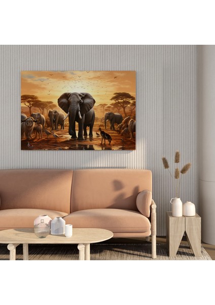 Serengeti Buluşması Kanvas Tablo fiyatları