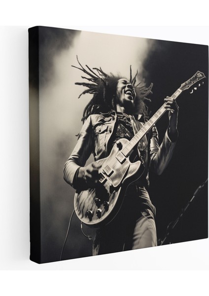 Bob Marley Duvar Sanatı - Kanvas Tablo Duvar Dekorasyonu Dinamik Kompozisyon
