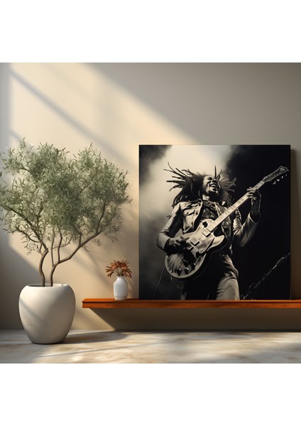 Bob Marley Duvar Sanatı - Kanvas Tablo Duvar Dekorasyonu Dinamik Kompozisyon modelleri