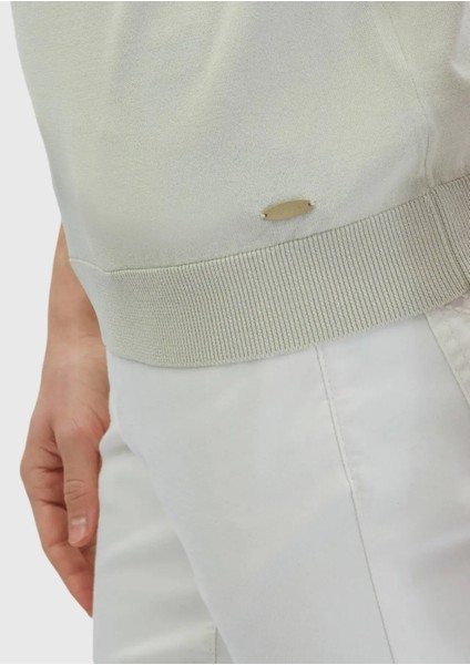 Bej Polo Yaka Düz Örgü Triko indirimleri