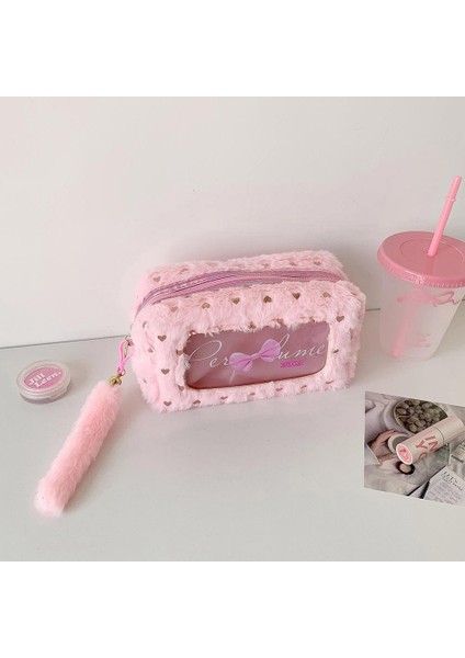 Ins Basit Fiyonk Kalem Kutusu Kore Versiyonu Peluş Büyük Kapasiteli Saklama Kırtasiye Çantası (Yurt Dışından)