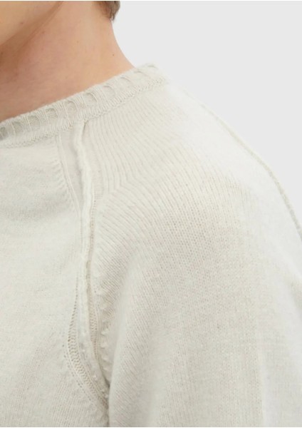 Kum Bisiklet Yaka Düz Örgü Yün Karışımlı Triko Kazak indirimleri