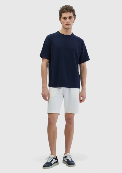 Lacivert Bisiklet Yaka Düz Sweatshırt