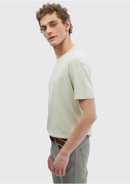 Bej Bisiklet Yaka Düz Örgü Triko fırsatları