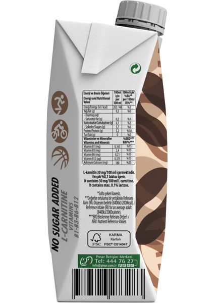 Kahveli Protein Süt 500 ml x 6 Adet indirimleri