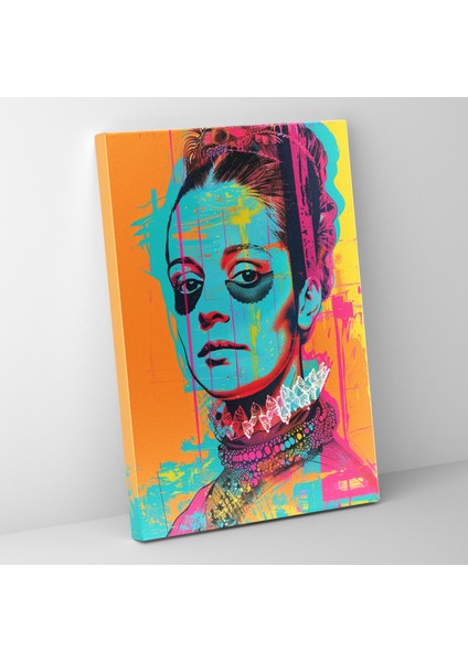 Pop Art Rönesans Portre Kanvas Tablo - Klasizm ve Popart Kanvas Tablo Kanvas Duvar Sanatı Klasizm Pop Art ile Buluşuyor