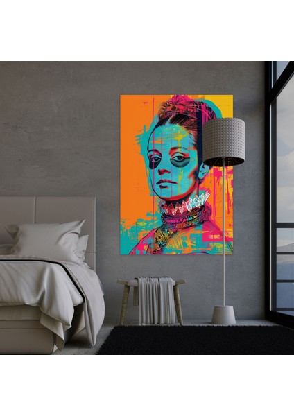 Pop Art Rönesans Portre Kanvas Tablo - Klasizm ve Popart Kanvas Tablo Kanvas Duvar Sanatı Klasizm Pop Art ile Buluşuyor modelleri
