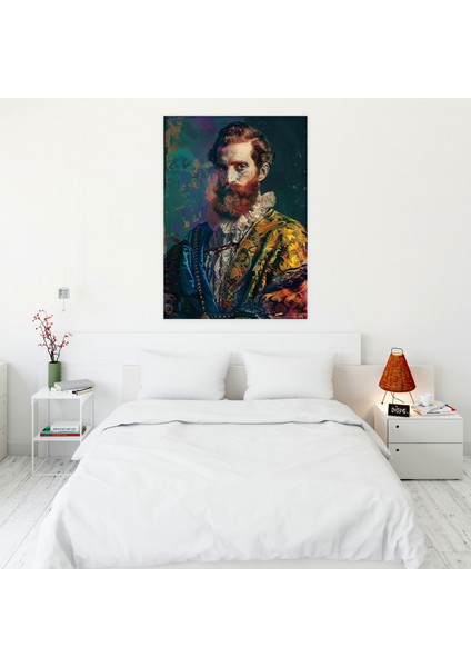 Pop Art Asil Adam Rönesans Portresi Kanvas Tablo - Klasizm ve Popart Duvar Dekorasyonu Klasizmi Pop Art ile Birleştirin Duvar Sanatı modelleri