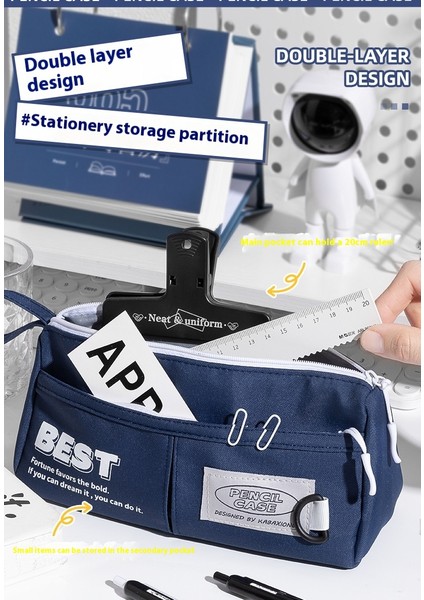 Taşınabilir Kalem Çantası Ortaokul Öğrencileri Katmanlı Kalem Kutusu (Yurt Dışından) fiyatları