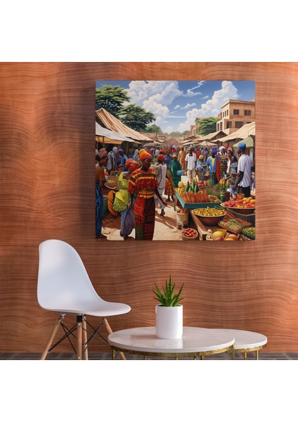 Renkli Pazar Kanvas Tablo fiyatları