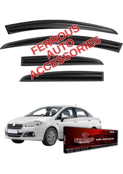 Fiat Linea Ferrous Cam Rüzgarlığı 4lü Set 2007 2020