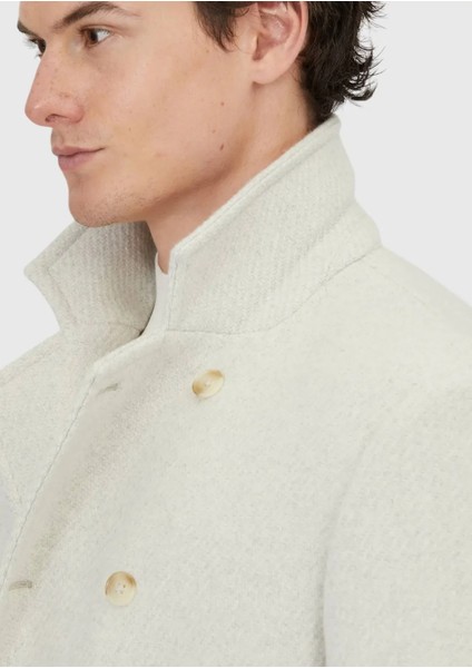 Ekru Regular Fit Kruvaze Yaka Casual Dokuma Kaban fırsatları