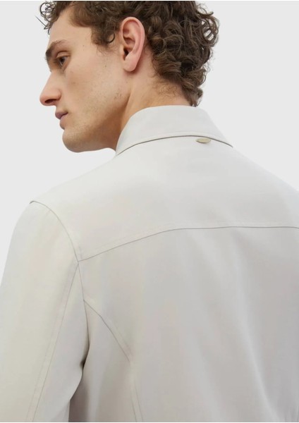 Bej Regular Fit Gömlek Yaka Casual Dokuma Mont indirimleri