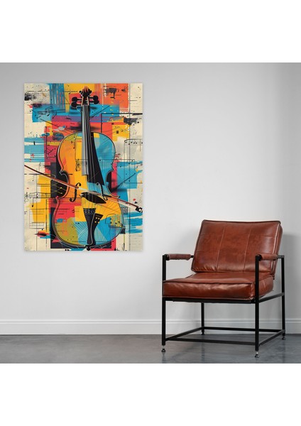 Pop Art Müzik Enstrümanları Duvar Sanatı - Klasizm ve Pop Art Duvar Dekorasyonu Klasizm modelleri