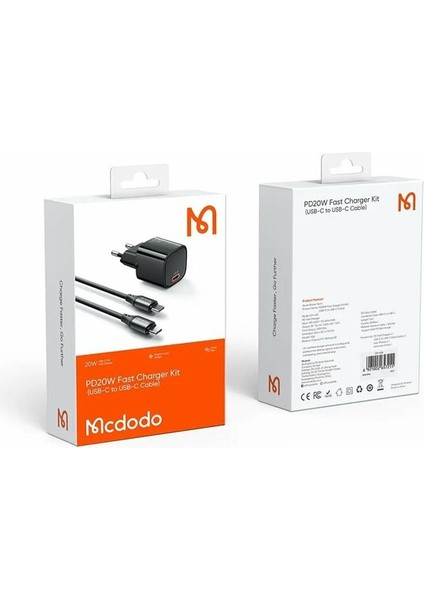 CH-4040 20W Pd Şarj Cihazı Type-C To Iphone Kablo Dahili