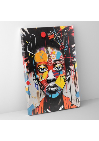 Basquiat Fusion Kanvas Tablo - Dinamik Duvar Sanatı - Sokak Sanatı Kanvas Duvar Sanatı Duvar Dekorasyonu